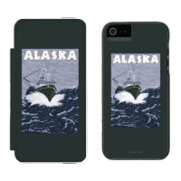 AlaskaCrab Boots-Vintages Reise-Plakat