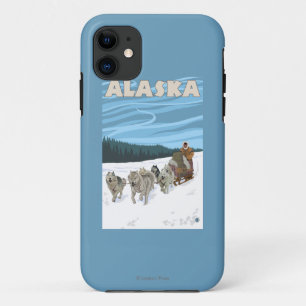 AlaskaDogsledding Vintage Travel Poster Case-Mate iPhone Hülle