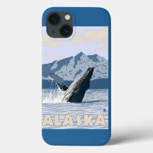 AlaskaHumpback Wal-Vintages Reise-Plakat iPhone 13 Hülle