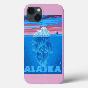 AlaskaIceberg Vintages Reise-Plakat iPhone 13 Hülle