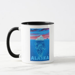 AlaskaIceberg Vintages Reise-Plakat Tasse