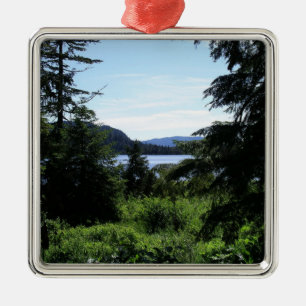 Alaskalandschaft Schöne Alaska-Fotografie Silbernes Ornament