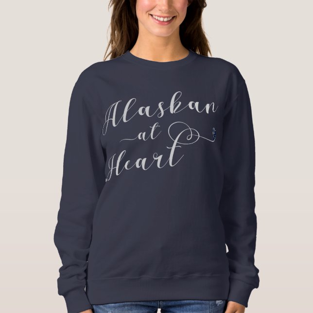 Alaskan am Herz-Sweatshirt, Alaska Sweatshirt (Vorderseite)
