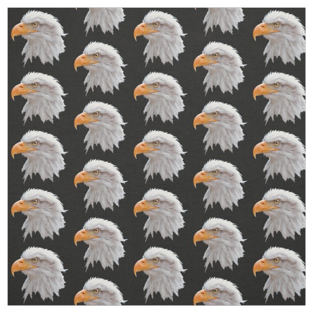 Alaskan Bald Adler Fabric (schwarz) Stoff (Muster)