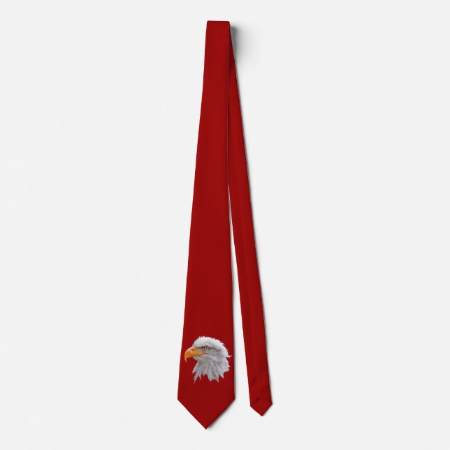 Alaskan Bald Adler Krawatte Doppelseitig (rot) (Vorderseite)