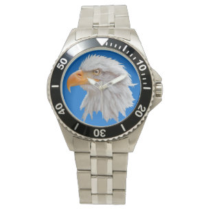 Alaskan Bald Eagle Watch (blau) Armbanduhr