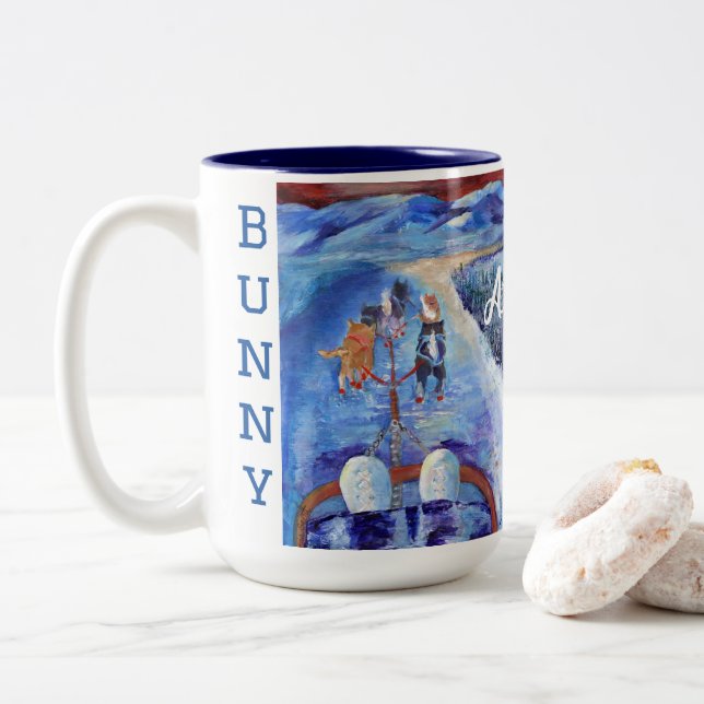 Alaskan Bunny Boots Mushing Tasse (Mit Donut)