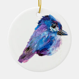 Alaskan Chick Keramik Ornament mit QR_no Namensabw