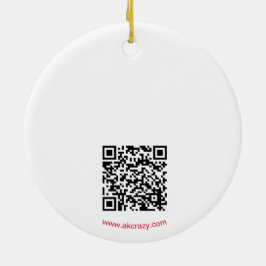 Alaskan Chick Keramik Ornament w/QR_no Holid