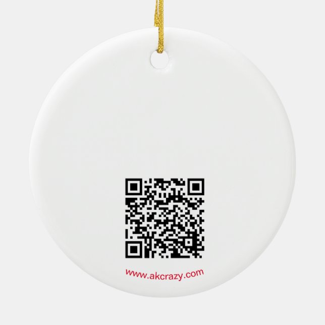 Alaskan Chick Keramik Ornament w/QR_no Holid (Hinten)