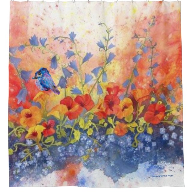 Alaskan Chick mit Petunia Party Duschvorhang (Vorderseite)