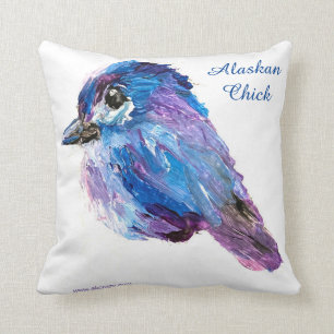 Alaskan Chick Polyester Throw Kissen