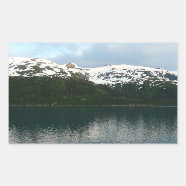 Alaskan Coast in Dusk Rechteckiger Aufkleber (Vorderseite)