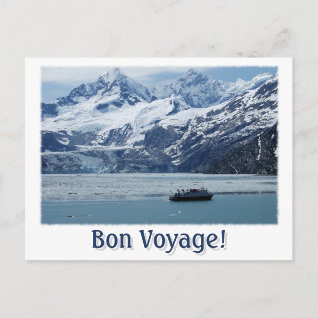 Alaskan Cruise Bon Voyage Post Card Postkarte (Vorderseite)