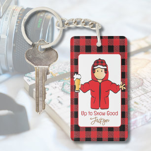 Alaskan Cruise Male Cartoon Funny Snow Sprichwort Schlüsselanhänger