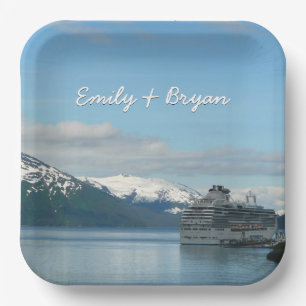 Alaskan Cruise Vacation Travel Fotografie Pappteller