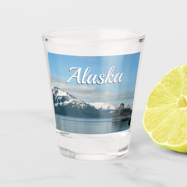 Alaskan Cruise Vacation Travel Fotografie Schnapsglas (Vorderseite)
