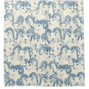 Alaskan Dall Schafe Klassik Blue Perle Duschvorhang