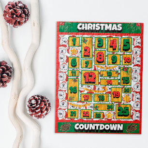 Alaskan Dog Countdown Weihnachts-Adventskalender Puzzle