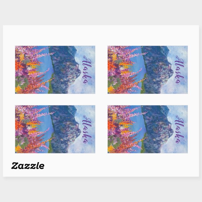 Alaskan Fireweed Mountain Sticker (Blatt)