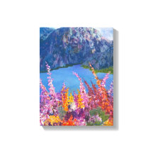 Alaskan Fireweed Stretched Canvas Print