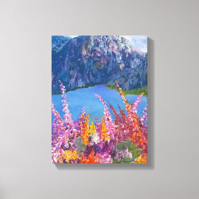 Alaskan Fireweed Stretched Canvas Print Leinwanddruck (Vorderseite)
