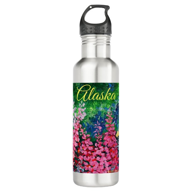 Alaskan Fireweed Wasserflasche Edelstahlflasche (Vorderseite)