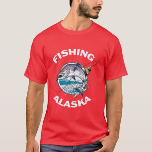 Alaskan Fish Alaska's Wild Salmon Souvenir Fishing T-Shirt