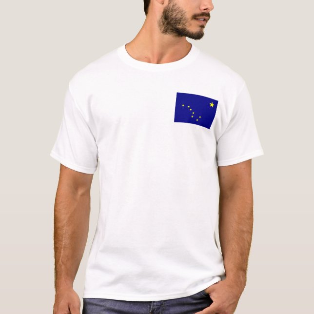 Alaskan Flag + Map T - Shirt (Vorderseite)