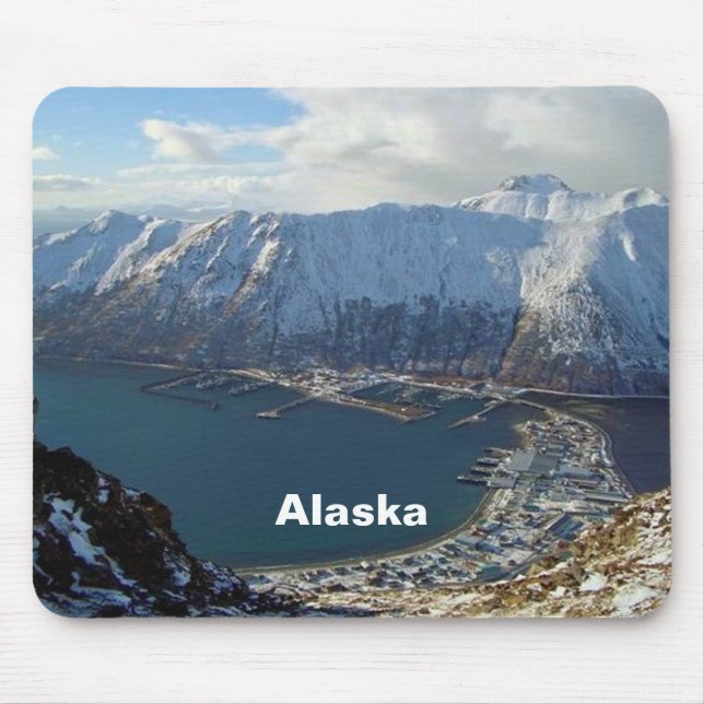 Alaskan Gebirge und Stadt Unterhalb Mousepad (Vorne)