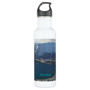 Alaskan Gebirge und Stadt Unterhalb Trinkflasche
