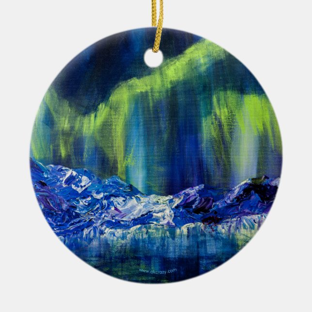 Alaskan Glacial Reflections Keramik Keramik Ornament (Vorne)