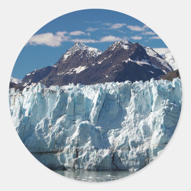 Alaskan Glacier Runder Aufkleber (Vorderseite)