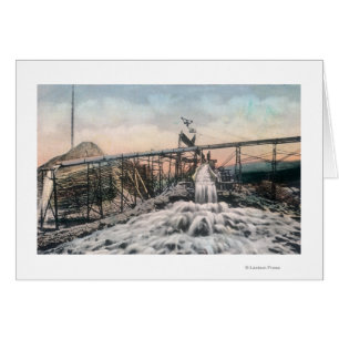 Alaskan Gold Mining Operation Sluice Box