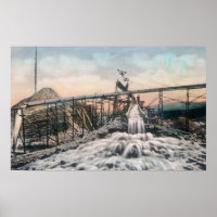 Alaskan Gold Mining Operation Sluice Box