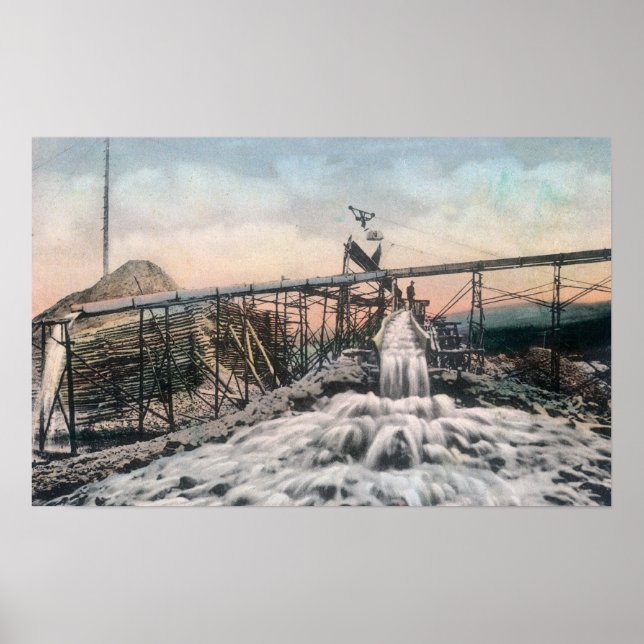 Alaskan Gold Mining Operation Sluice Box Poster (Vorne)