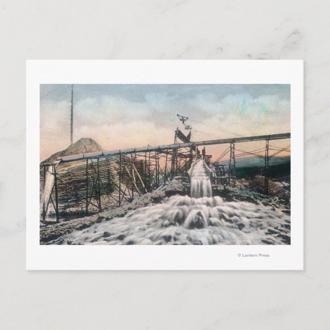 Alaskan Gold Mining Operation Sluice Box Postkarte (Vorderseite)