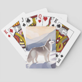 Alaskan Husky | Dog Mountain Aquarell Spielkarten