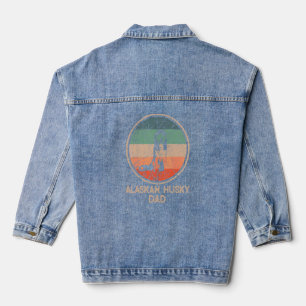 Alaskan Husky Dog Vintag Alaskan Husky Vater Jeansjacke
