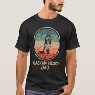 Alaskan Husky Dog Vintag Alaskan Husky Vater T-Shirt