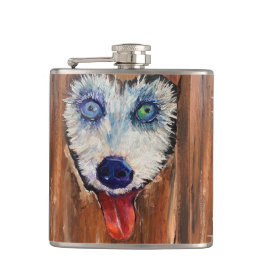 Alaskan Husky Sleddog Flask Flachmann