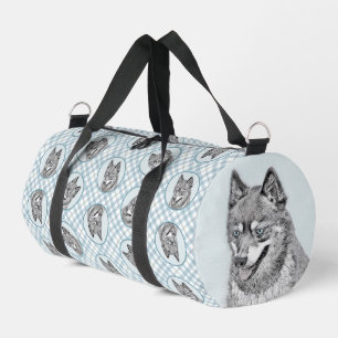 Alaskan Klee Kai AKK Husky Malerei Niedlicher Dog  Duffle Bag