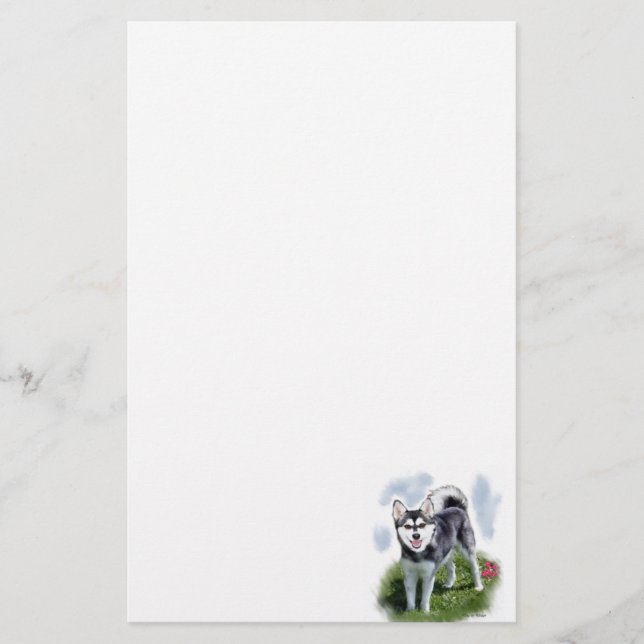 Alaskan Klee Kai Art Briefpapier (Vorderseite)