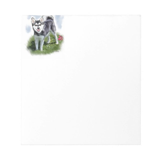 Alaskan Klee Kai Art Notizblock (Vorderseite)