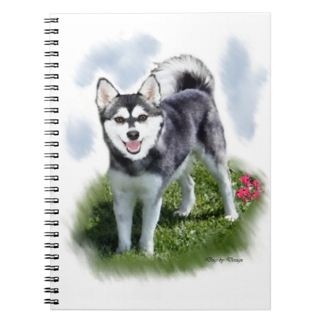 Alaskan Klee Kai Art Notizblock (Vorderseite)