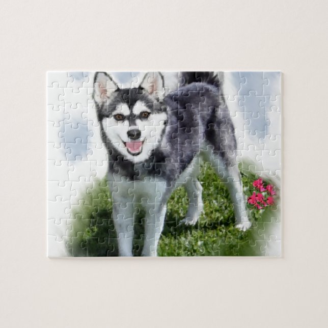 Alaskan Klee Kai Art Puzzle (Horizontal)