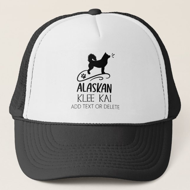 Alaskan Klee Kai Dog Lover Paw Trucker Hat Truckerkappe (Vorderseite)