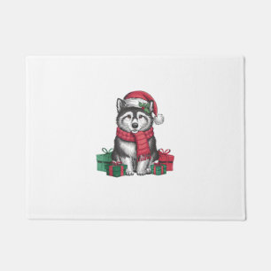 Alaskan Klee Kai Dog Weihnachtsfeiertage Party Hol Fußmatte