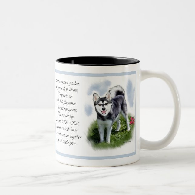 Alaskan Klee Kai Gifts Zweifarbige Tasse (Rechts)
