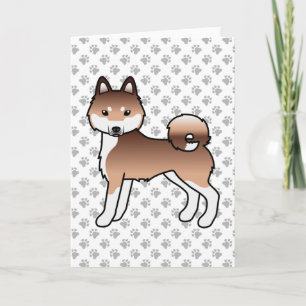 Alaskan Klee Kai Niedlicher Cartoon Hund Karte